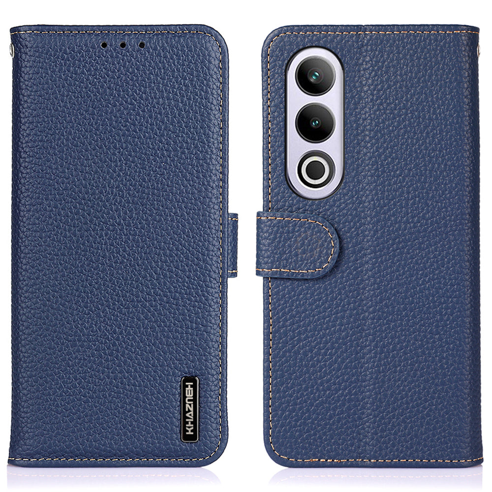 KHAZNEH For OnePlus Nord CE4 5G / Ace 3V 5G Phone Stand Case Support Stand Genuine Cow Leather Phone Cover