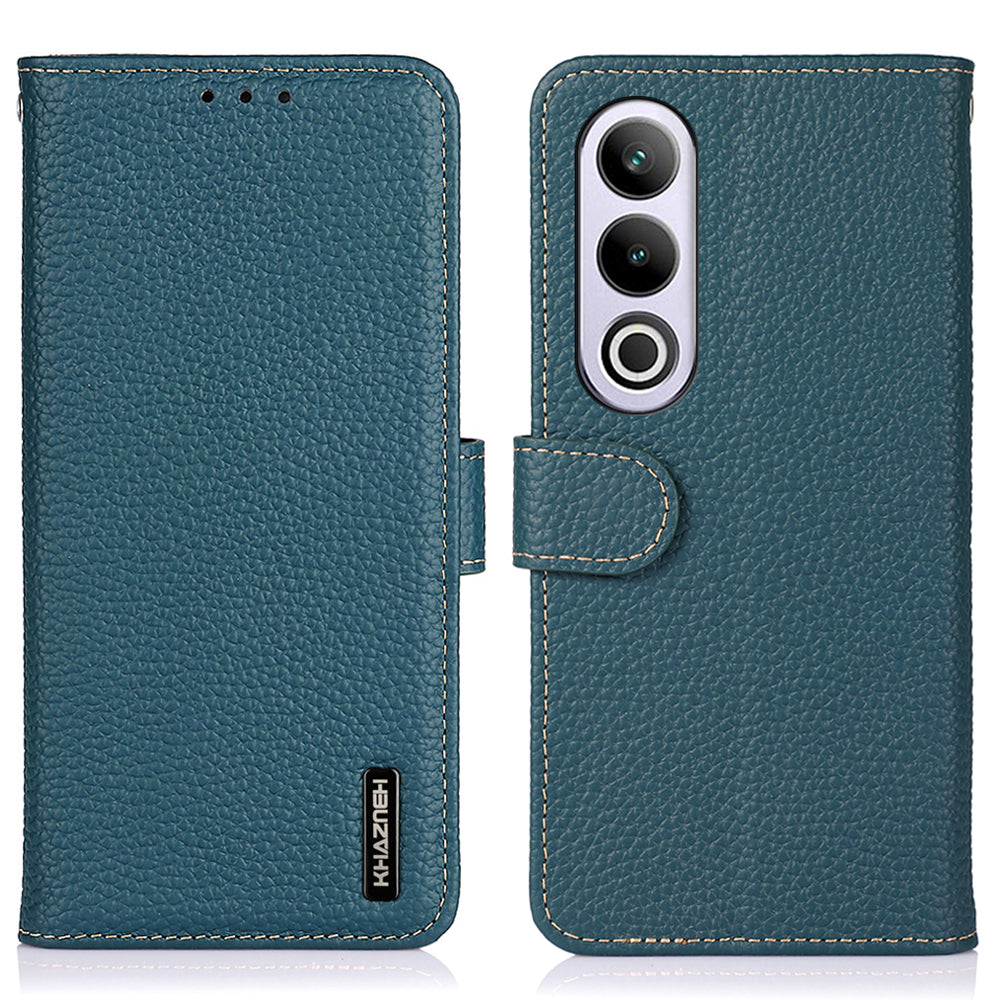 KHAZNEH For OnePlus Nord CE4 5G / Ace 3V 5G Phone Stand Case Support Stand Genuine Cow Leather Phone Cover