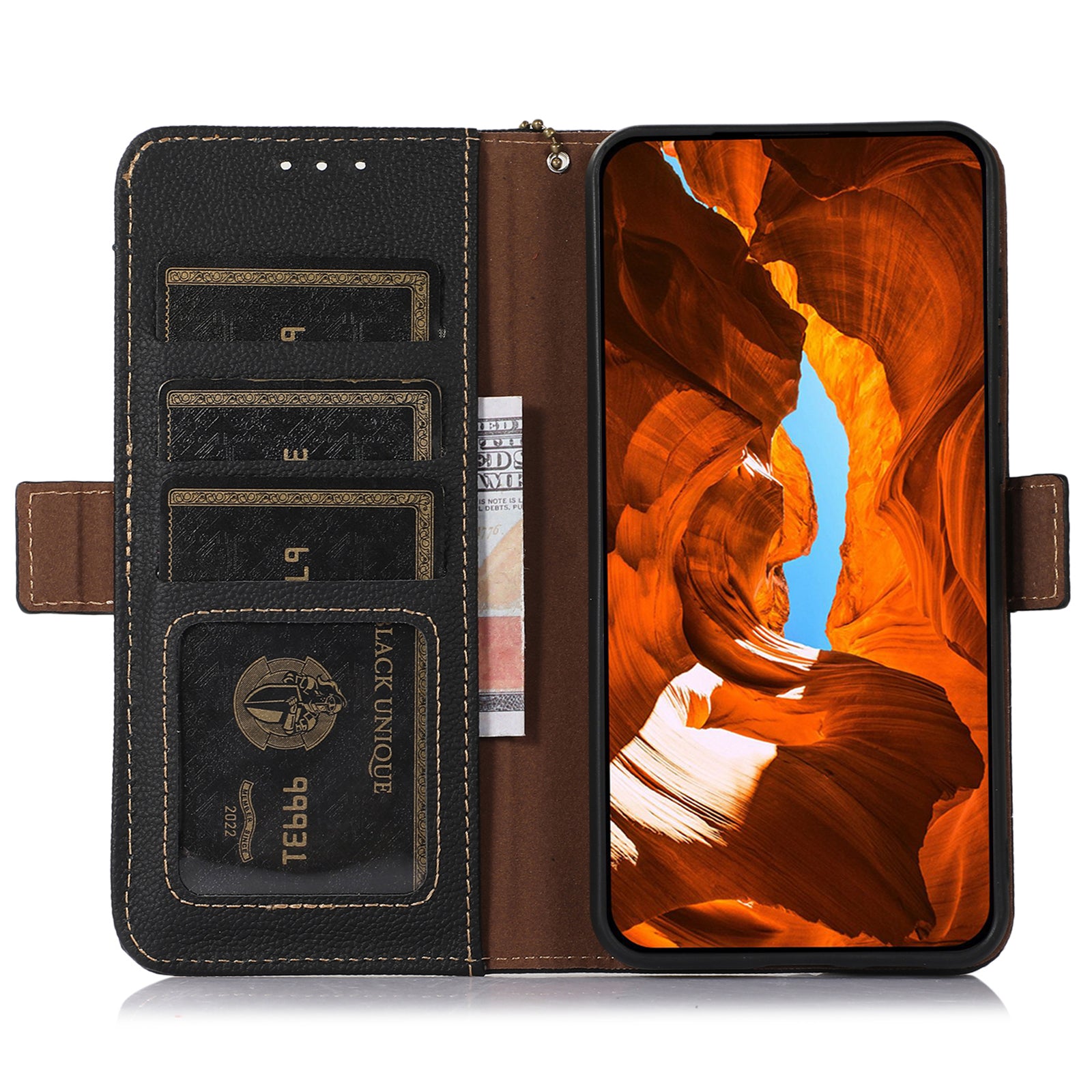 TJ For OnePlus Nord CE4 5G / Ace 3V 5G RFID Blocking Case Genuine Cow Leather Cover