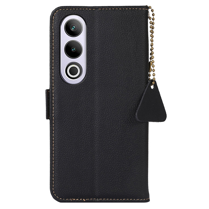 TJ For OnePlus Nord CE4 5G / Ace 3V 5G RFID Blocking Case Genuine Cow Leather Cover