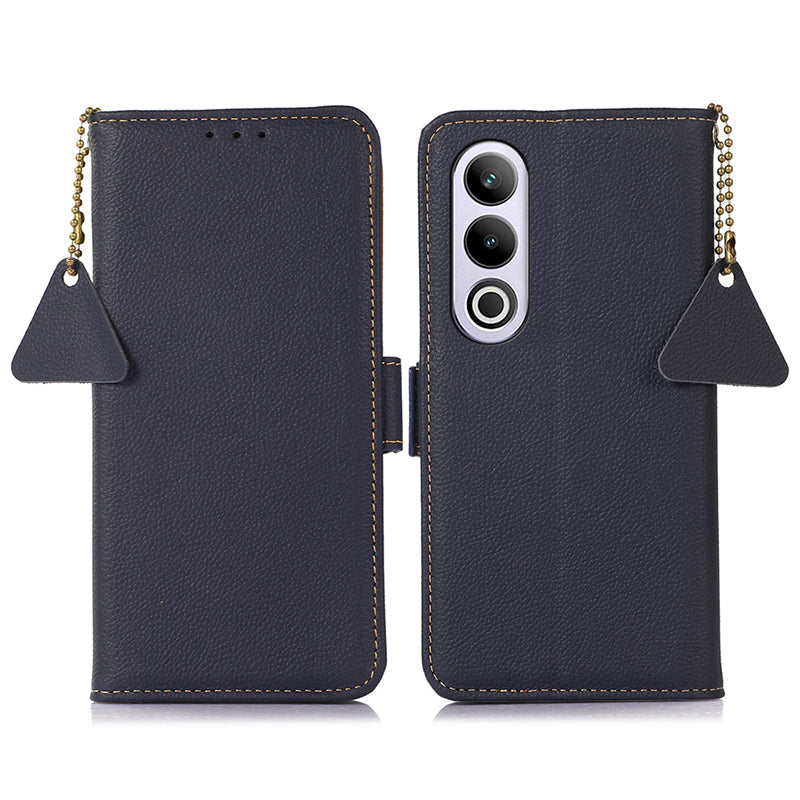 TJ For OnePlus Nord CE4 5G / Ace 3V 5G RFID Blocking Case Genuine Cow Leather Cover