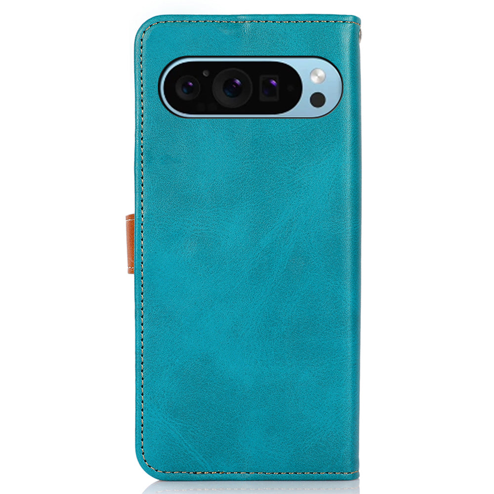 KHAZNEH For Google Pixel 9 Magnetic Flip PU Leather Case Cell Phone Stand Cover