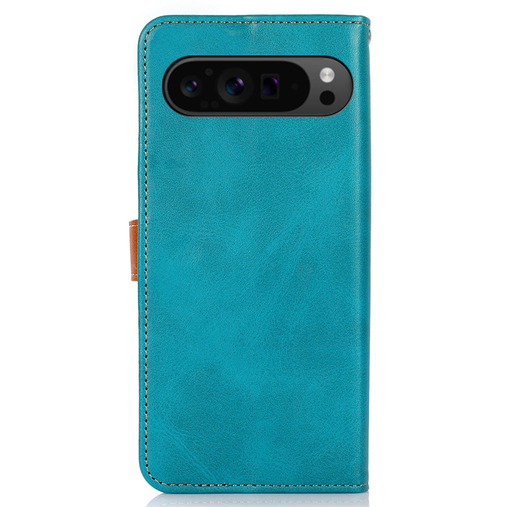 KHAZNEH For Google Pixel 9 Pro Case Magnetic Flip PU Leather Stand Phone Cover