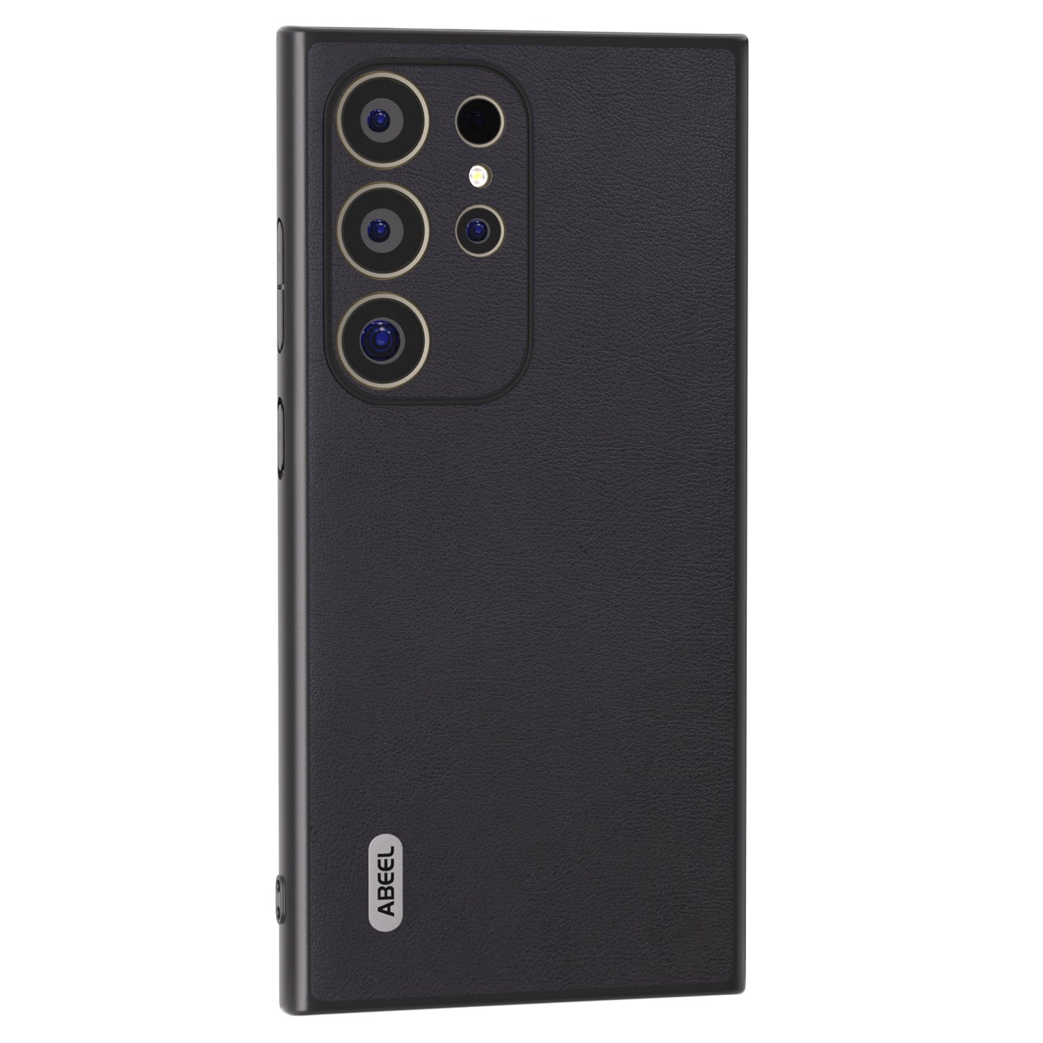 ABEEL For Samsung Galaxy S24 Ultra Case Textured Leather Coated PC+TPU Hybrid Slim Cover