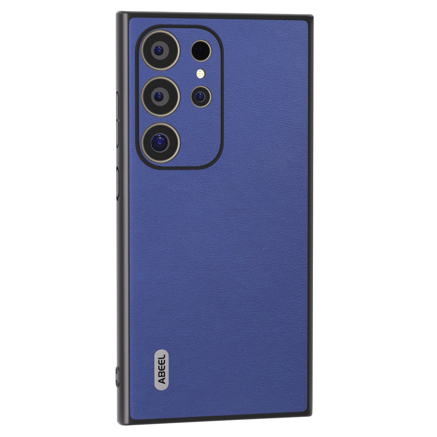 ABEEL For Samsung Galaxy S24 Ultra Case Textured Leather Coated PC+TPU Hybrid Slim Cover