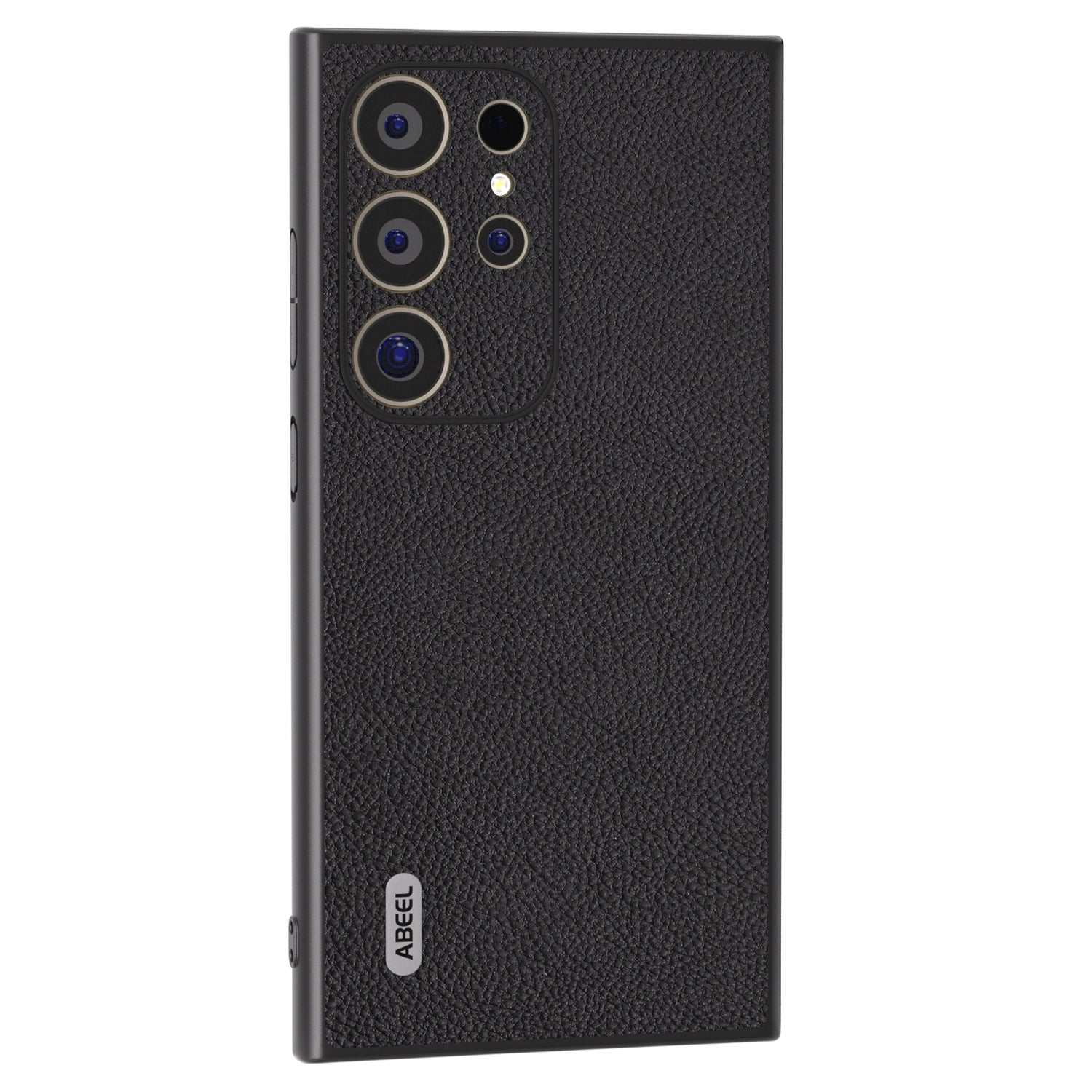 ABEEL For Samsung Galaxy S24 Ultra Case Cowhide Leather Soft TPU Hard PC Hybrid Phone Cover