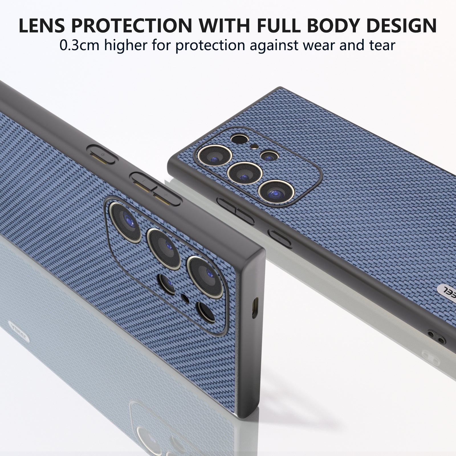 ABEEL For Samsung Galaxy S24 Ultra Case Carbon Fiber Texture PU Leather+PC+TPU Cell Phone Cover