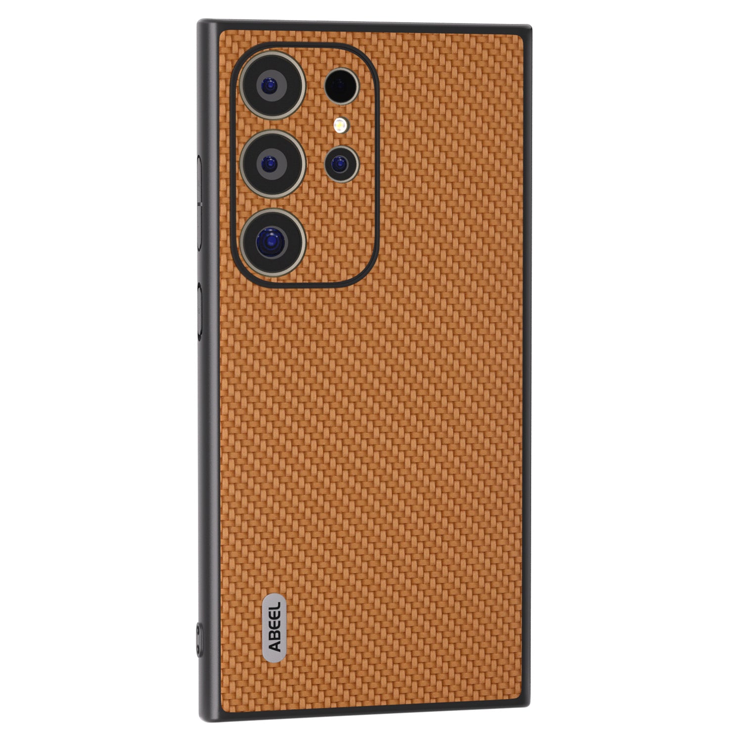 ABEEL For Samsung Galaxy S24 Ultra Case Carbon Fiber Texture PU Leather+PC+TPU Cell Phone Cover