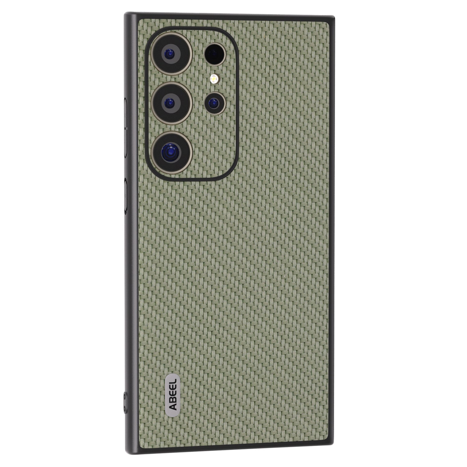 ABEEL For Samsung Galaxy S24 Ultra Case Carbon Fiber Texture PU Leather+PC+TPU Cell Phone Cover