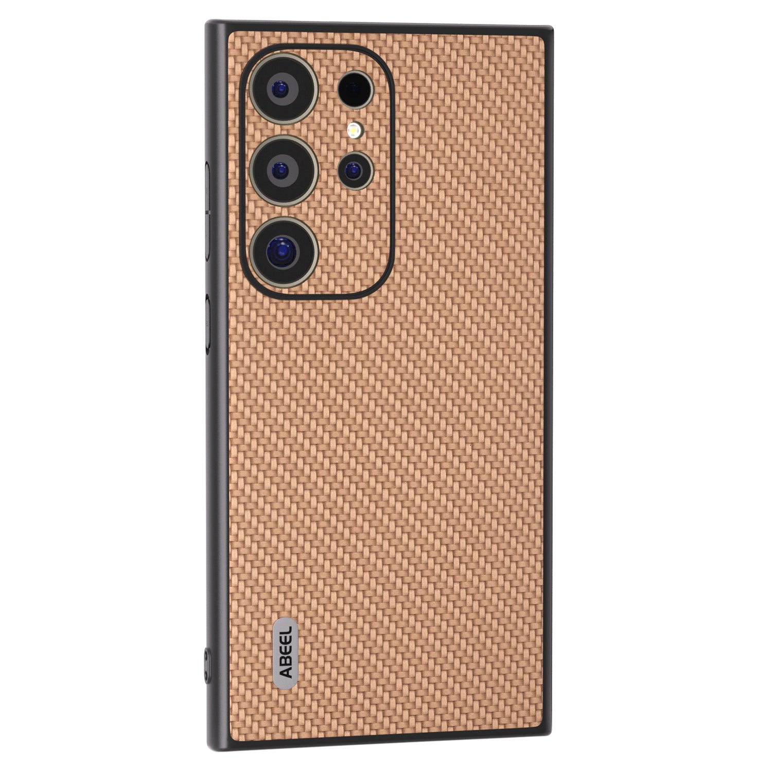 ABEEL For Samsung Galaxy S24 Ultra Case Carbon Fiber Texture PU Leather+PC+TPU Cell Phone Cover