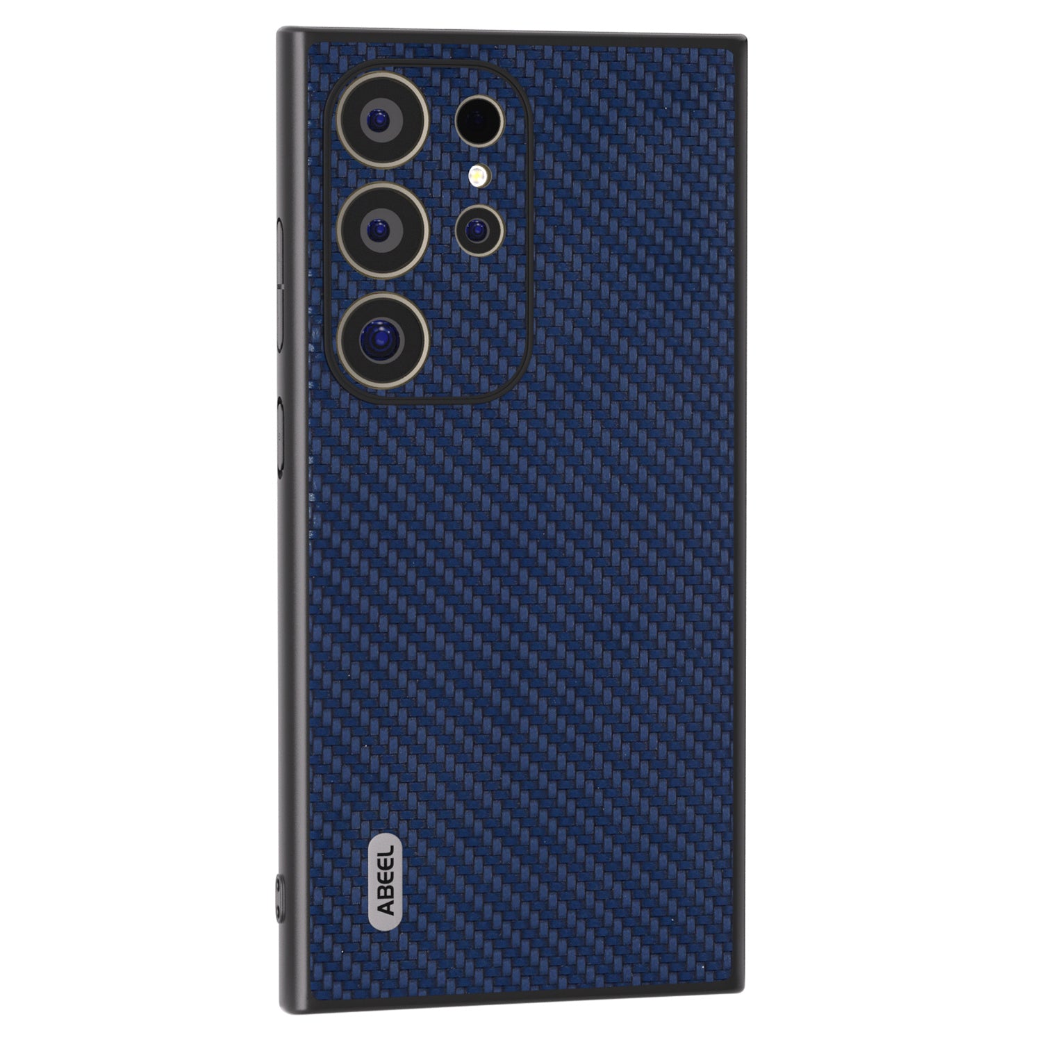 ABEEL For Samsung Galaxy S24 Ultra Case Carbon Fiber Texture PU Leather+PC+TPU Cell Phone Cover