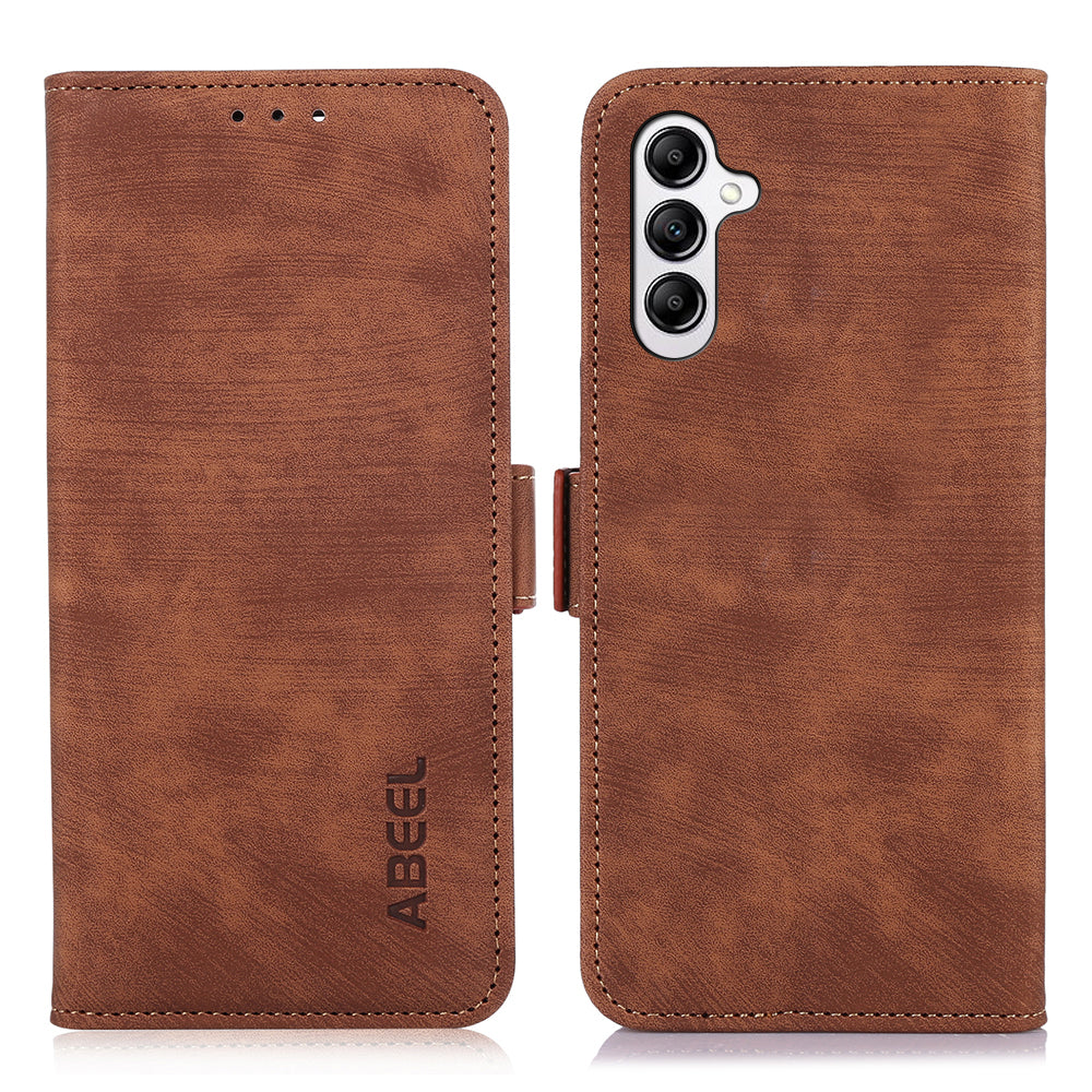 ABEEL For Samsung Galaxy A13 5G / A04s 4G (164.7 x 76.7 x 9.1 mm) Cover Side Magnetic Clasp Leather Wallet Phone Case