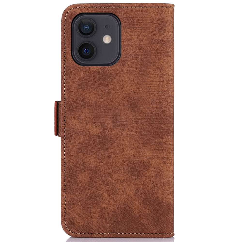ABEEL For iPhone 12 / 12 Pro Phone Case Retro PU Leather Wallet Phone Protective Cover
