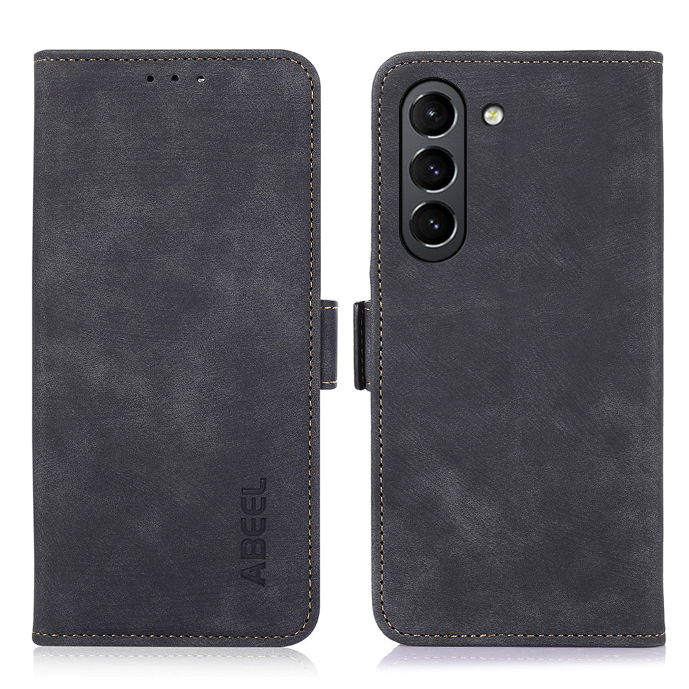 ABEEL For Samsung Galaxy S21 5G / 4G Case Stand Wallet Phone Leather Cover Retro Texture