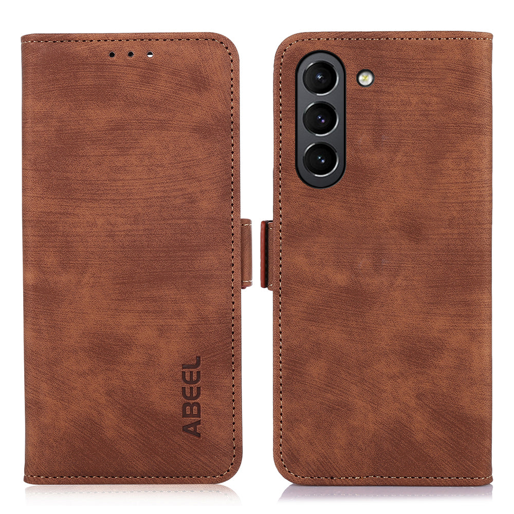 ABEEL For Samsung Galaxy S21 5G / 4G Case Stand Wallet Phone Leather Cover Retro Texture