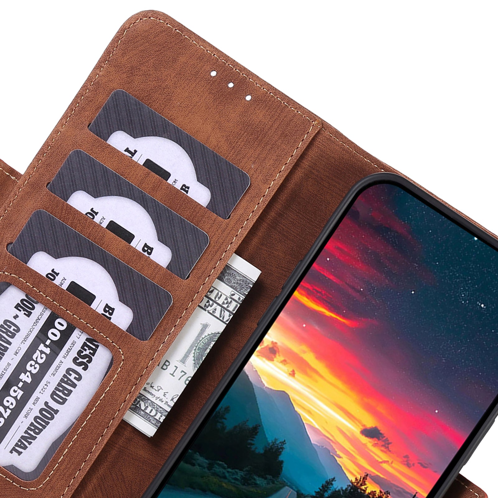 ABEEL For Samsung Galaxy A33 5G Leather Case Retro Phone Cover with Wallet Stand