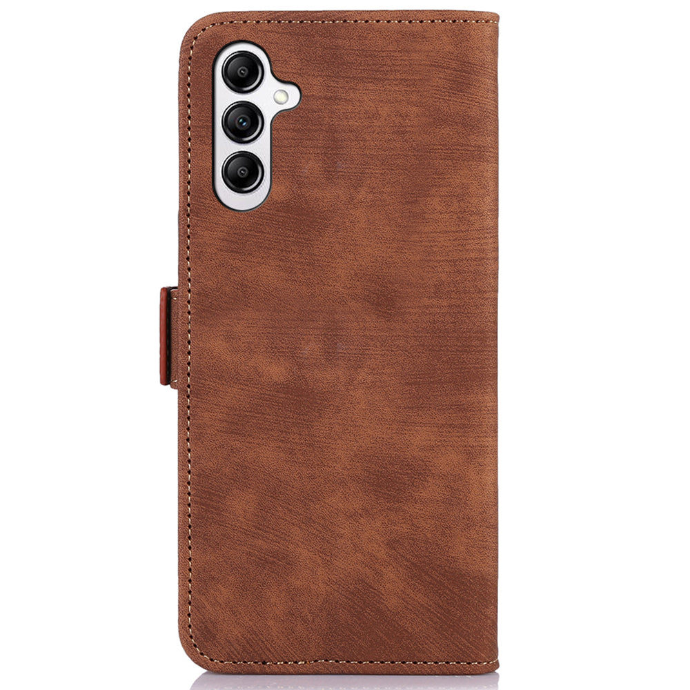 ABEEL For Samsung Galaxy A24 4G (162.1 x 77.6 x 8.3mm) Leather Case Retro Wallet Phone Cover