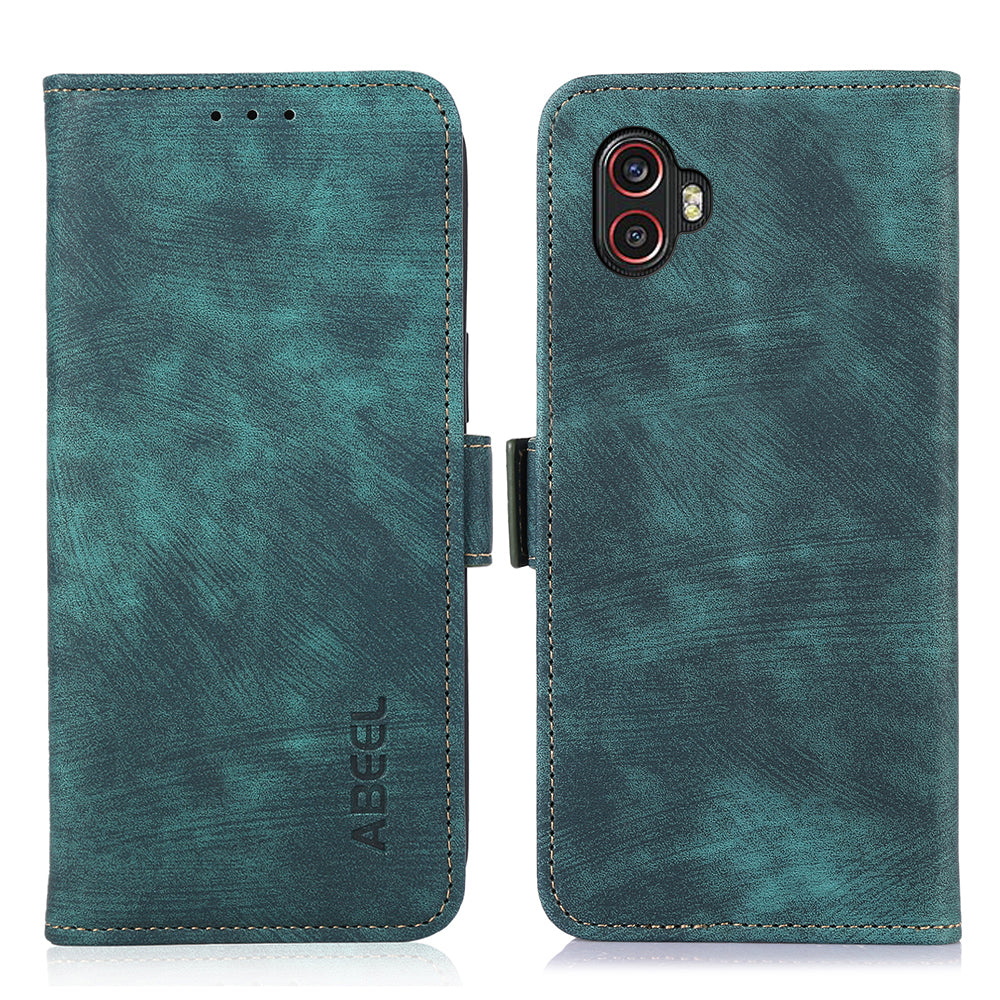 ABEEL For Samsung Galaxy Xcover6 Pro 5G Protective Cover Phone Case Retro PU Leather Wallet