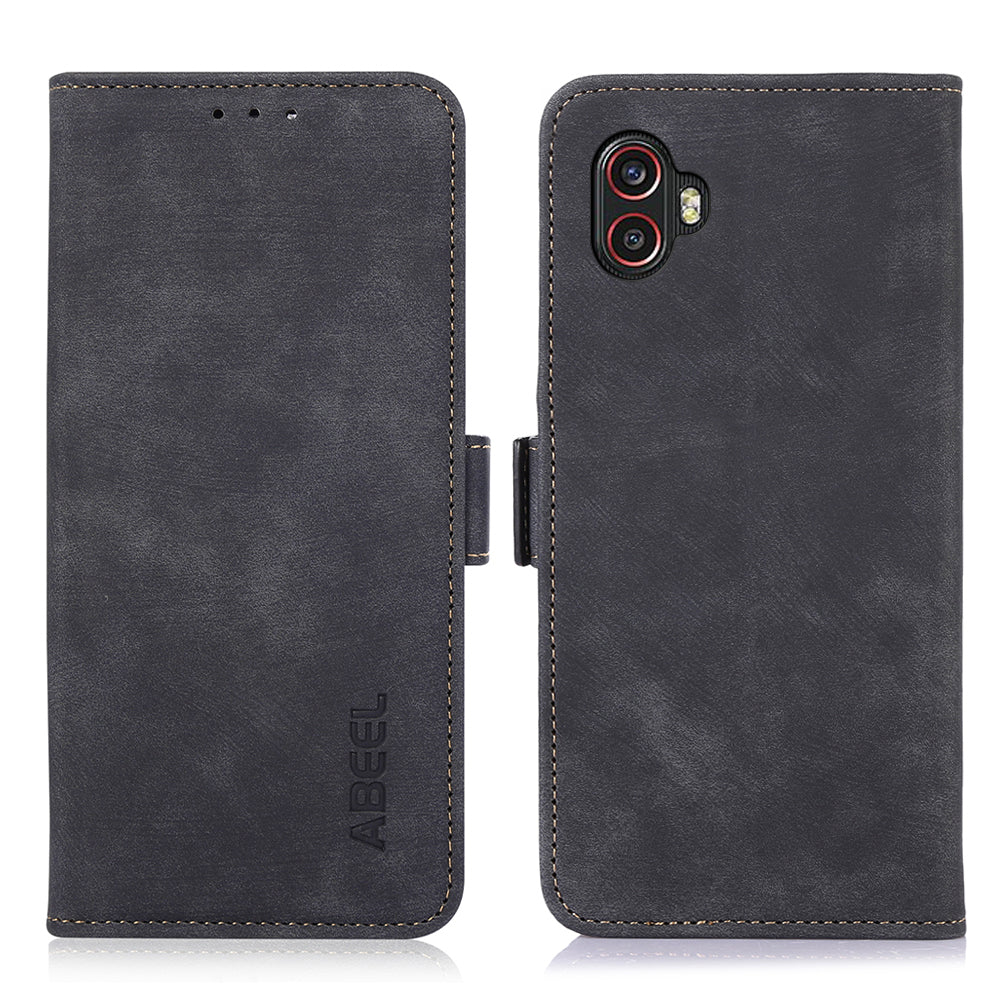 ABEEL For Samsung Galaxy Xcover6 Pro 5G Protective Cover Phone Case Retro PU Leather Wallet