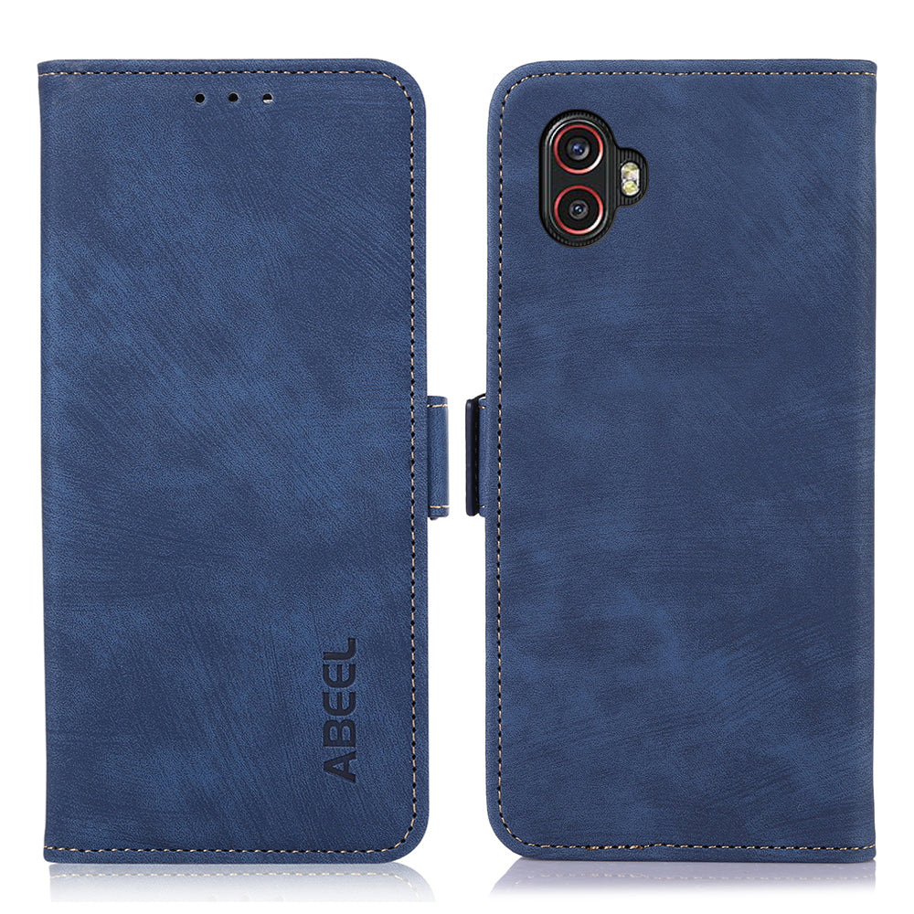 ABEEL For Samsung Galaxy Xcover6 Pro 5G Protective Cover Phone Case Retro PU Leather Wallet
