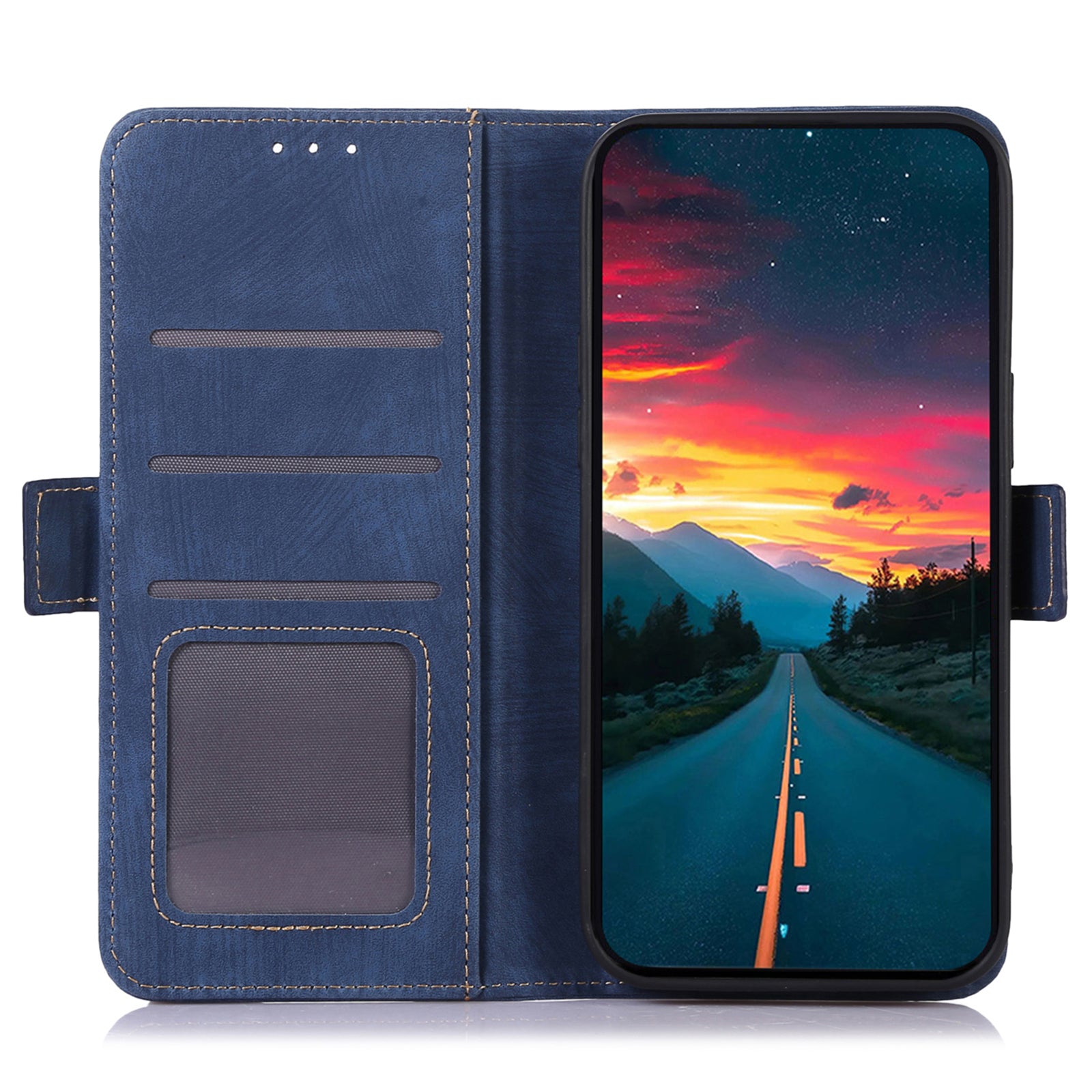 ABEEL For Samsung Galaxy Xcover 5 Phone Stand Case Retro PU Leather Protective Cover