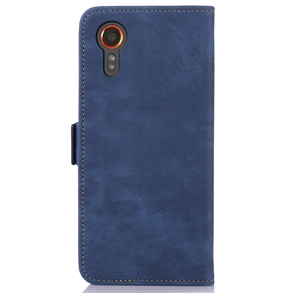 ABEEL For Samsung Galaxy Xcover 5 Phone Stand Case Retro PU Leather Protective Cover