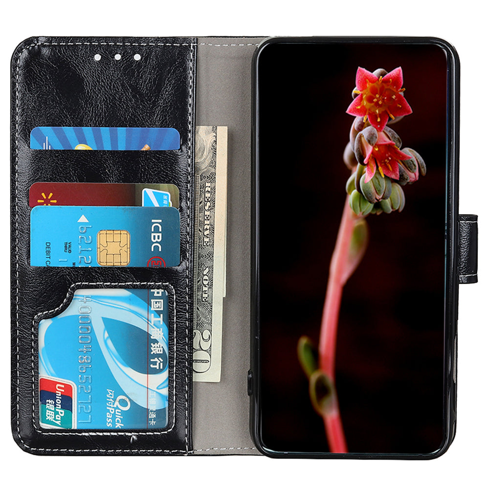 For Xiaomi Redmi A3 / Poco C61 4G PU Leather Case Cell Phone Back Cover Retro Phone Shell