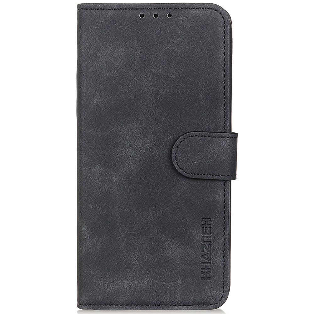 KHAZNEH For Realme C67 4G Phone Case Retro PU Leather Wallet Fall Protection Cover