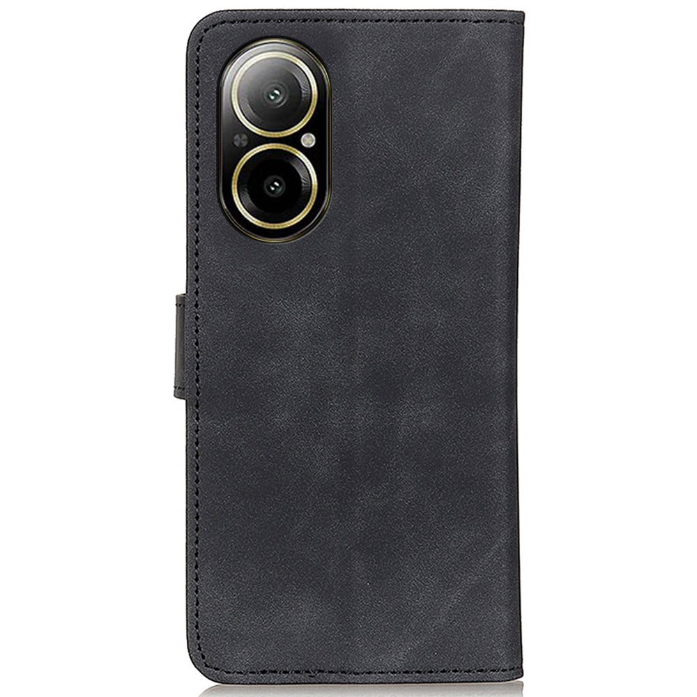 KHAZNEH For Realme C67 4G Phone Case Retro PU Leather Wallet Fall Protection Cover