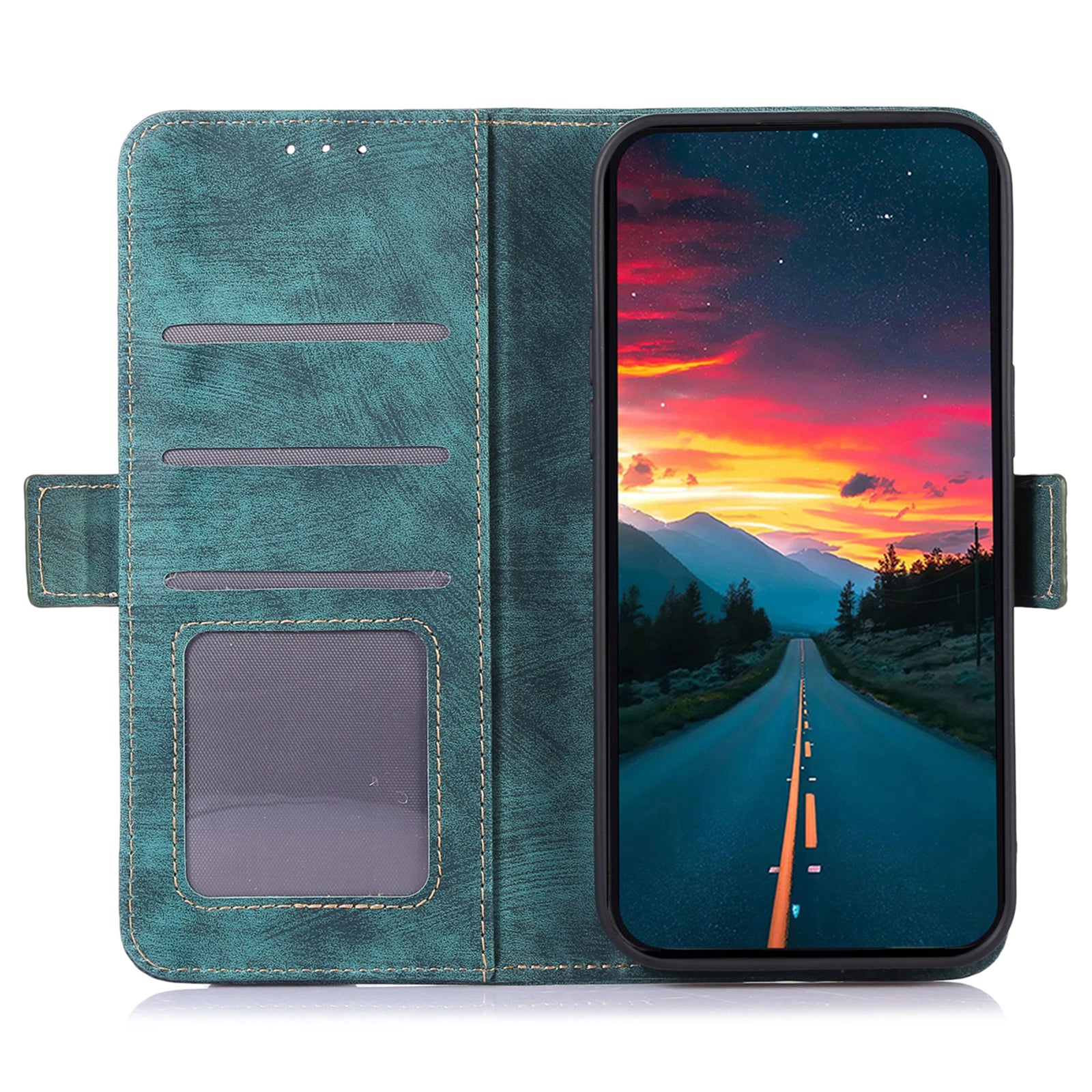 ABEEL For Motorola Moto G34 5G Case Retro Texture Leather Wallet Stand Cell Phone Cover