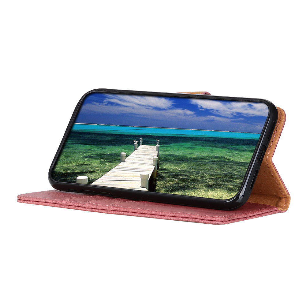 KHAZNEH For Motorola Moto G34 5G Cell Phone Case Cowhide Texture Leather Wallet Cover