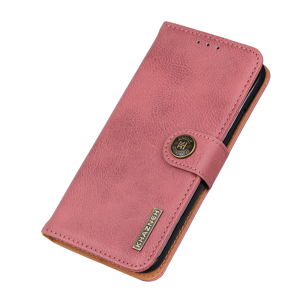 KHAZNEH For Motorola Moto G34 5G Cell Phone Case Cowhide Texture Leather Wallet Cover