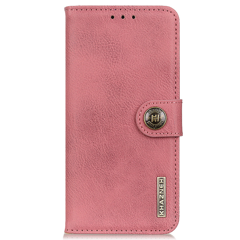 KHAZNEH For Motorola Moto G34 5G Cell Phone Case Cowhide Texture Leather Wallet Cover