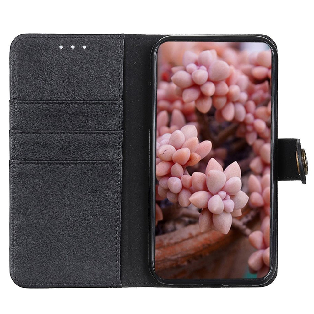 KHAZNEH For Motorola Moto G24 Power Cowhide Texture Phone Case Leather Wallet Cover