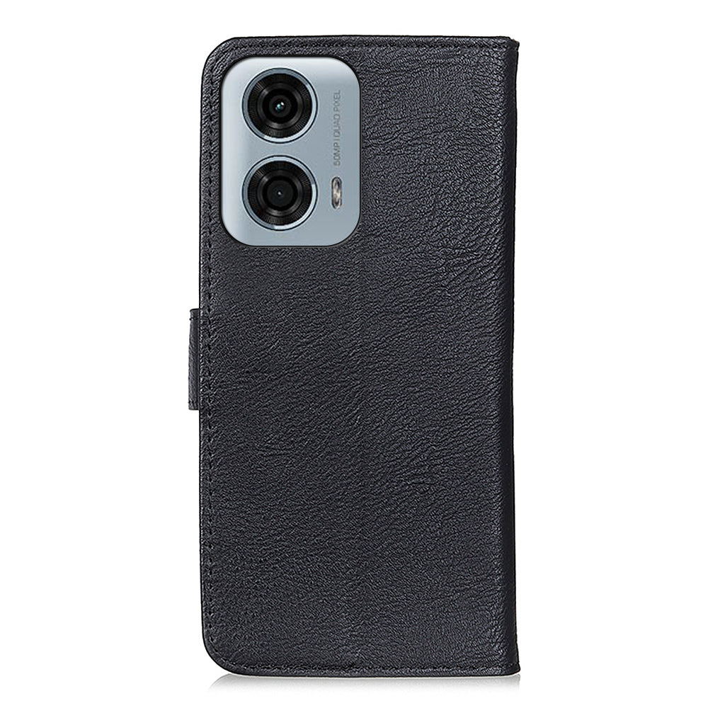 KHAZNEH For Motorola Moto G24 Power Cowhide Texture Phone Case Leather Wallet Cover