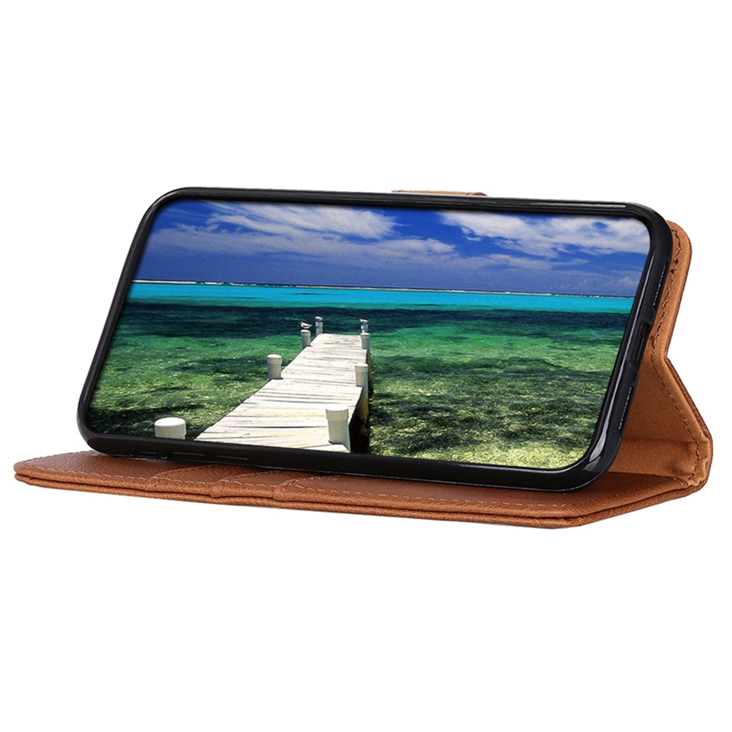 KHAZNEH For Xiaomi 14 Ultra Case Cowhide Texture Anti-drop Leather Stand Phone Cover