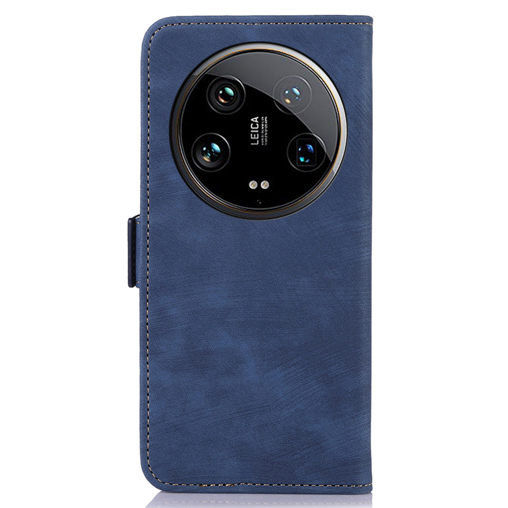 ABEEL For Xiaomi 14 Ultra Cell Phone Case Retro Leather+TPU Anti-scratch Flip Stand Cover