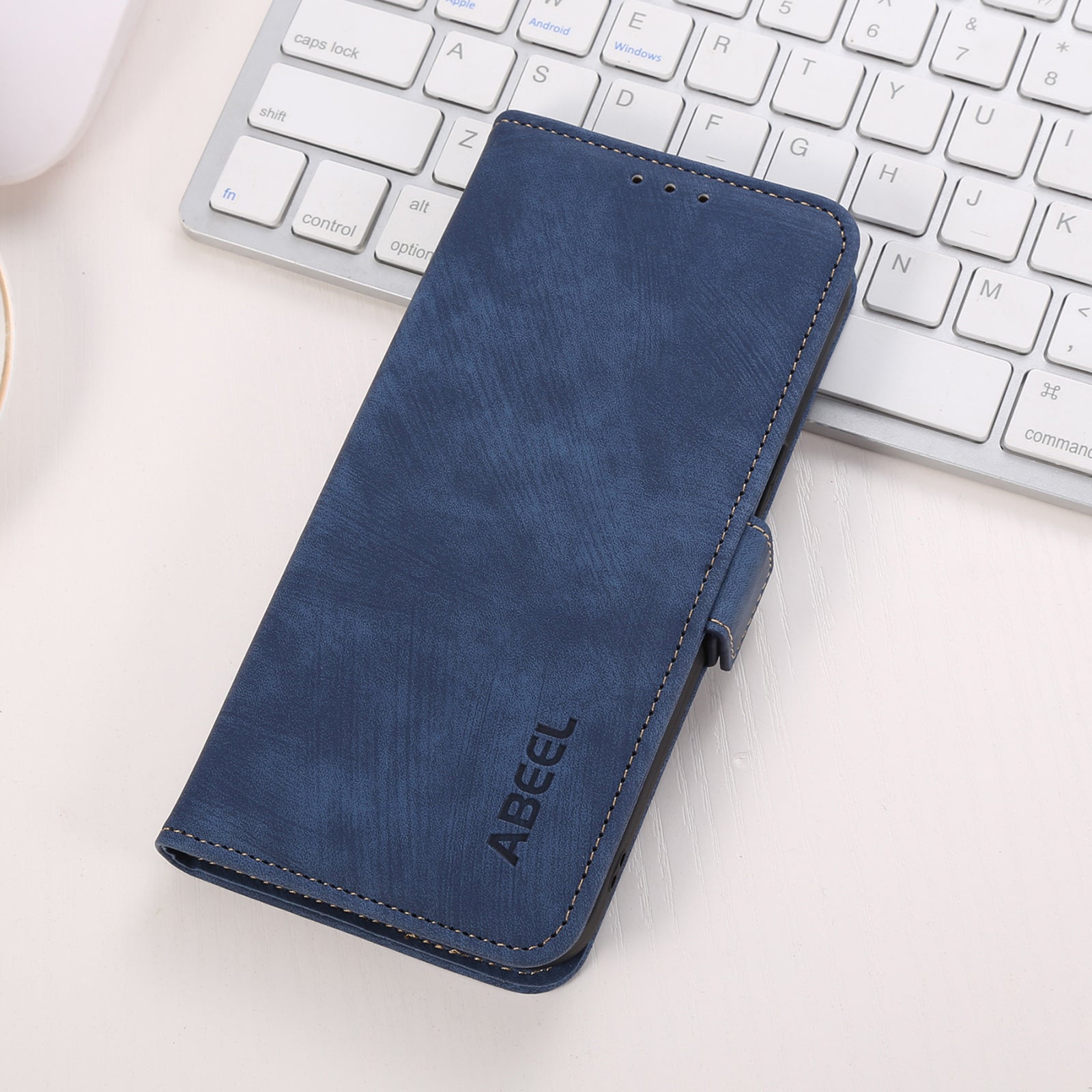 ABEEL For Xiaomi 14 Ultra Cell Phone Case Retro Leather+TPU Anti-scratch Flip Stand Cover