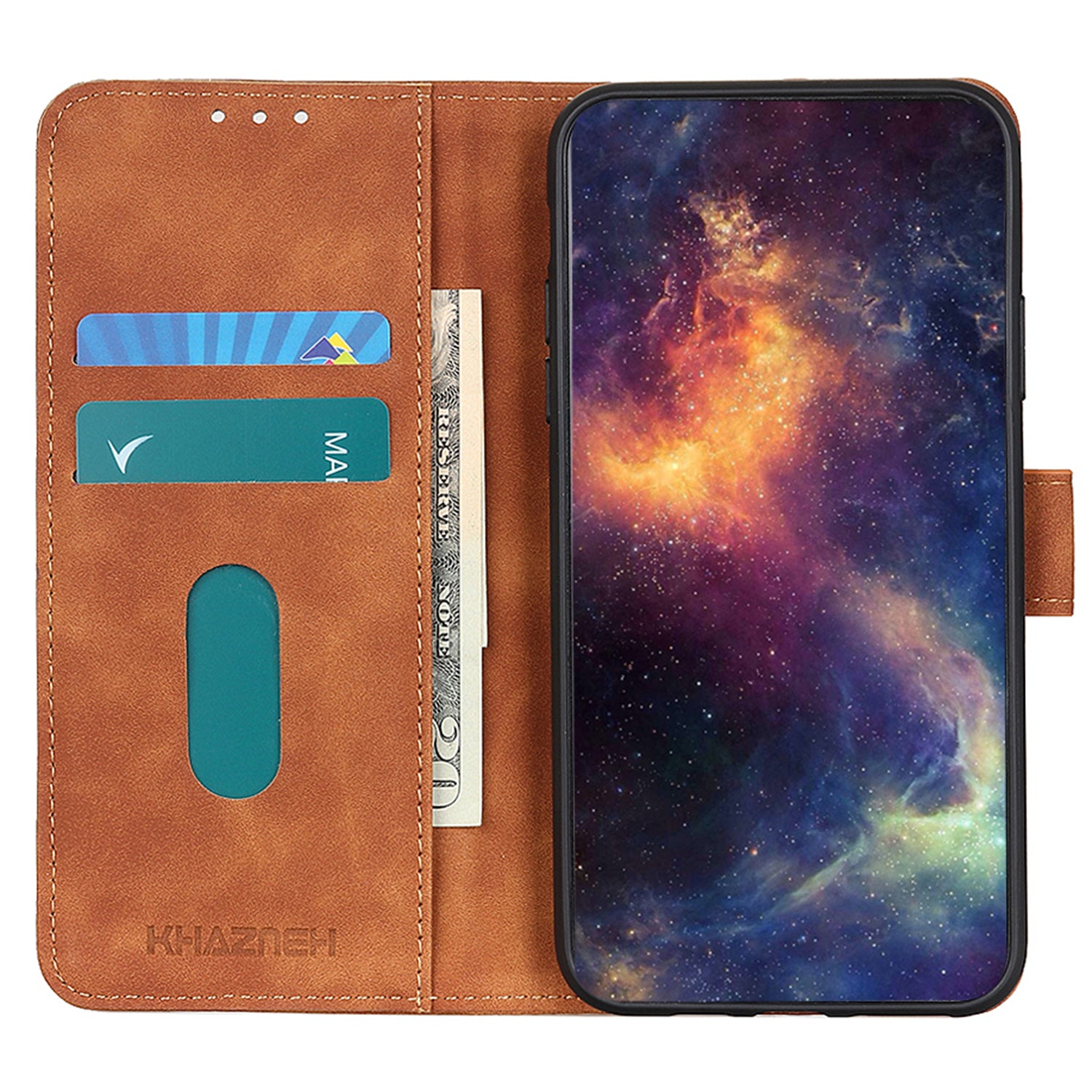 KHAZNEH For Motorola Moto G04 4G / G24 4G Cell Phone Cases Retro PU Leather Fall-proof Cover