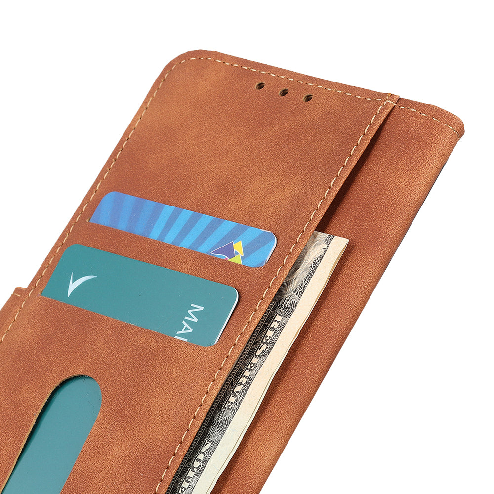 KHAZNEH For Motorola Moto G04 4G / G24 4G Cell Phone Cases Retro PU Leather Fall-proof Cover