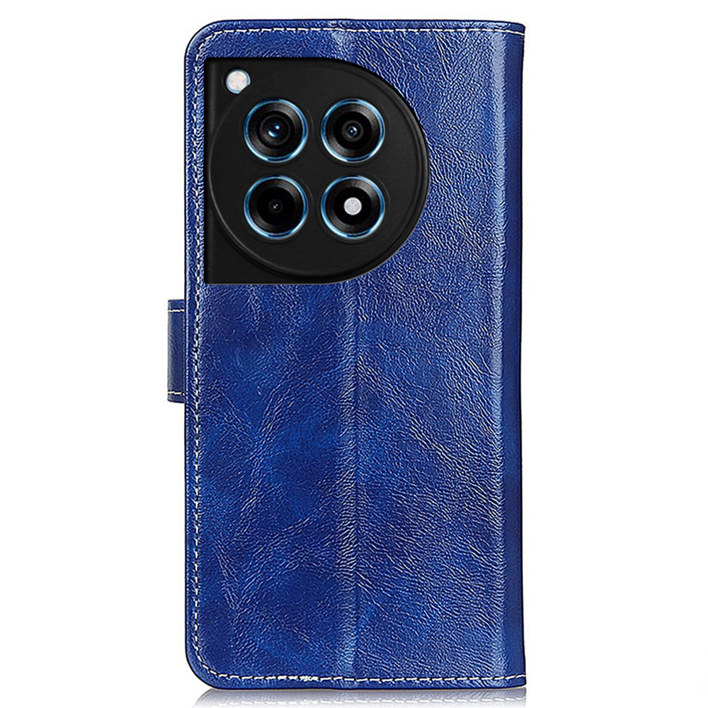 For OnePlus 12R 5G / Ace 3 5G Wallet Case Retro PU Leather Cell Phone Shell