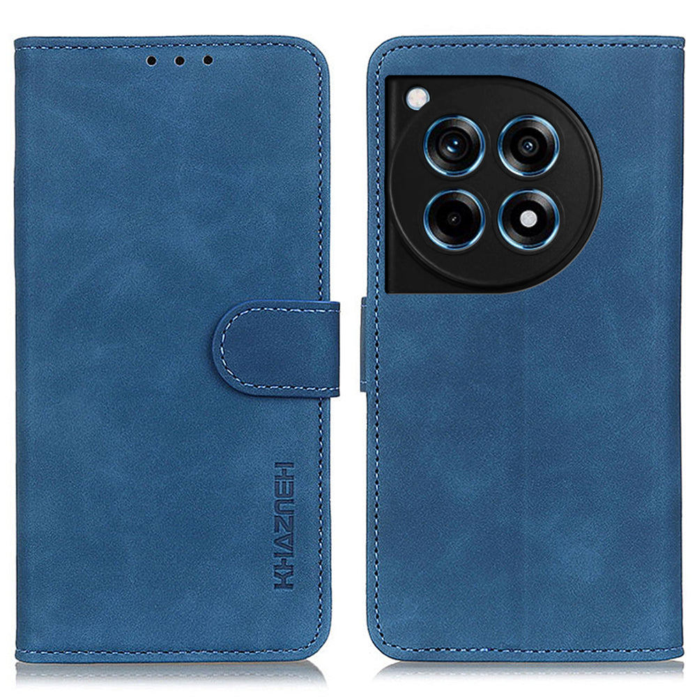 KHAZNEH For OnePlus 12R 5G / Ace 3 5G Case Retro PU Leather Wallet Stand Phone Protection Cover