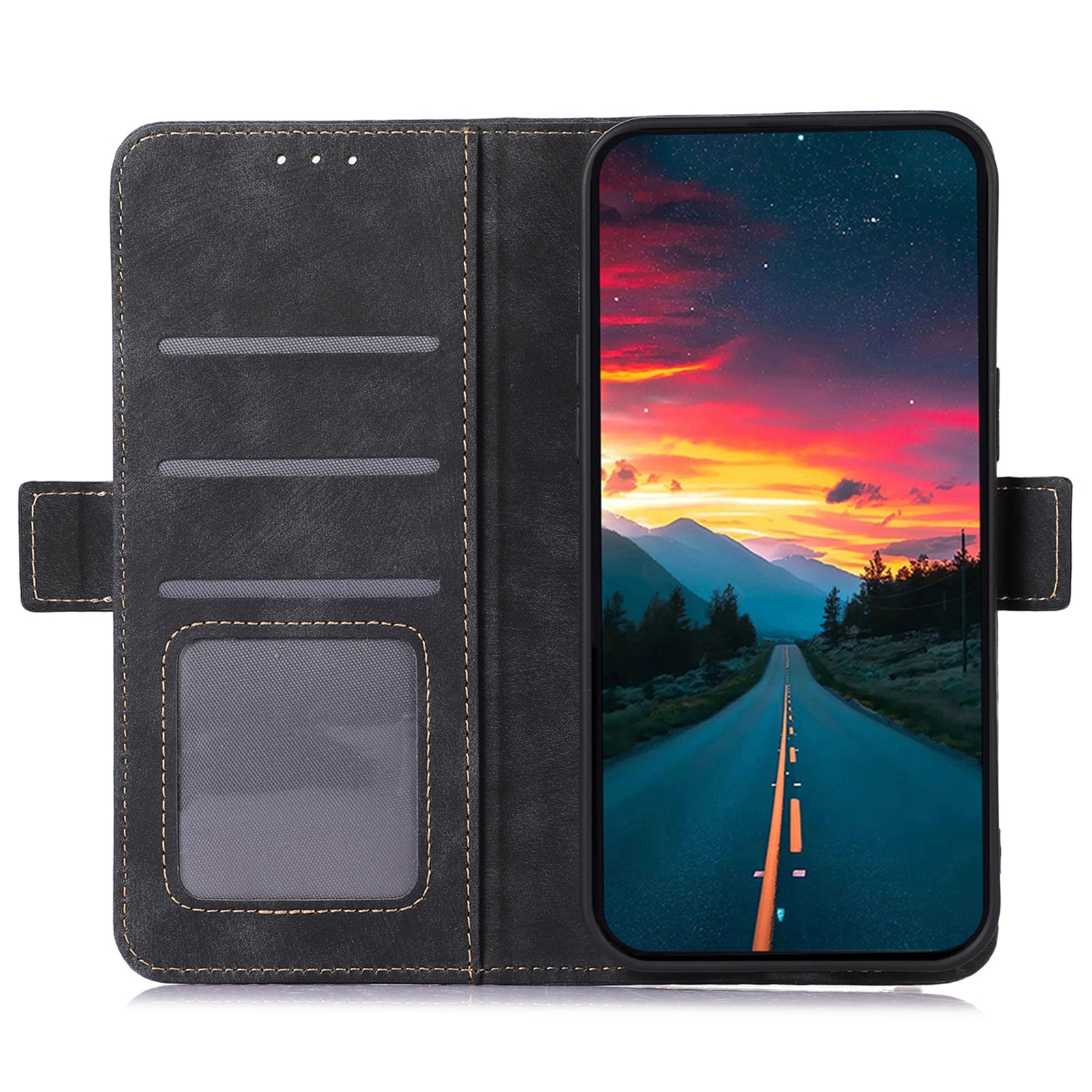ABEEL For OnePlus 12R 5G / Ace 3 5G Cell Phone Back Cover PU Leather+TPU Wallet Phone Stand