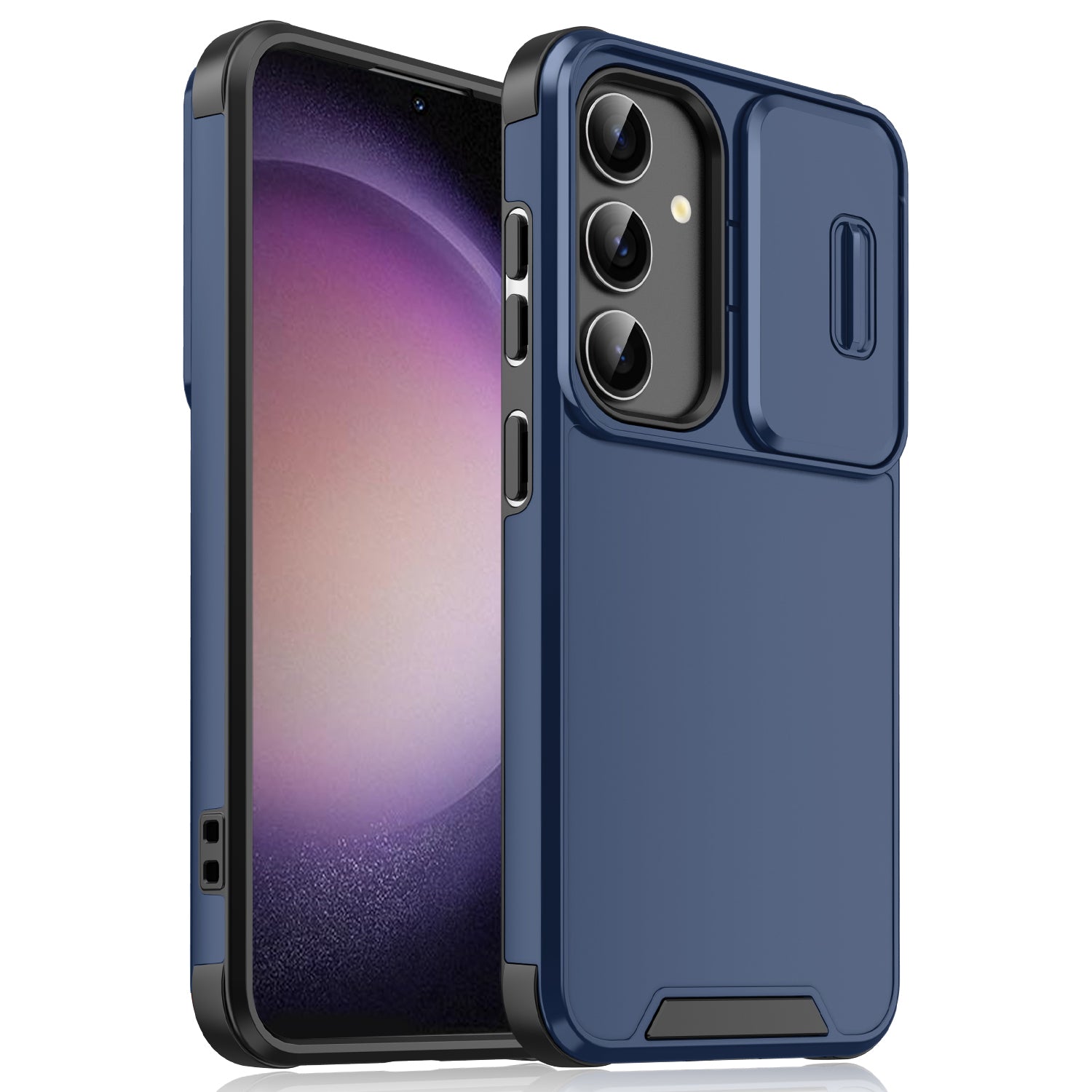 For Samsung Galaxy A15 4G / A15 5G Cell Phone Case Slide Camera Shield PC+TPU Bump Proof Cover