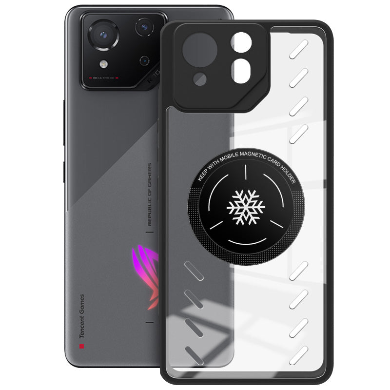 IMAK UX-9A Series for Asus ROG Phone 8 5G / Phone 8 Pro 5G Case Heat Dissipation PC+TPU Clear Phone Shell