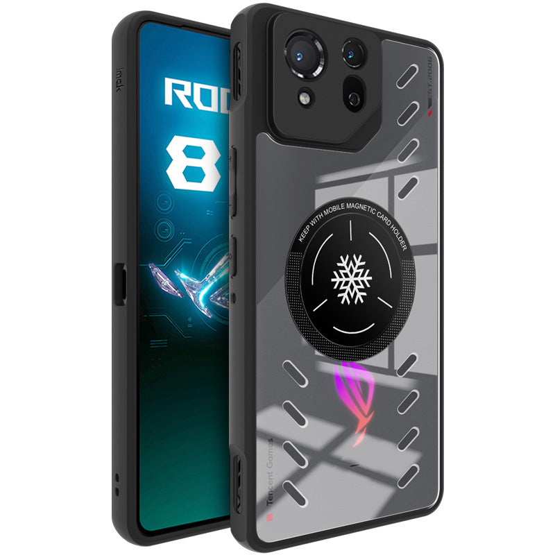 IMAK UX-9A Series for Asus ROG Phone 8 5G / Phone 8 Pro 5G Case Heat Dissipation PC+TPU Clear Phone Shell