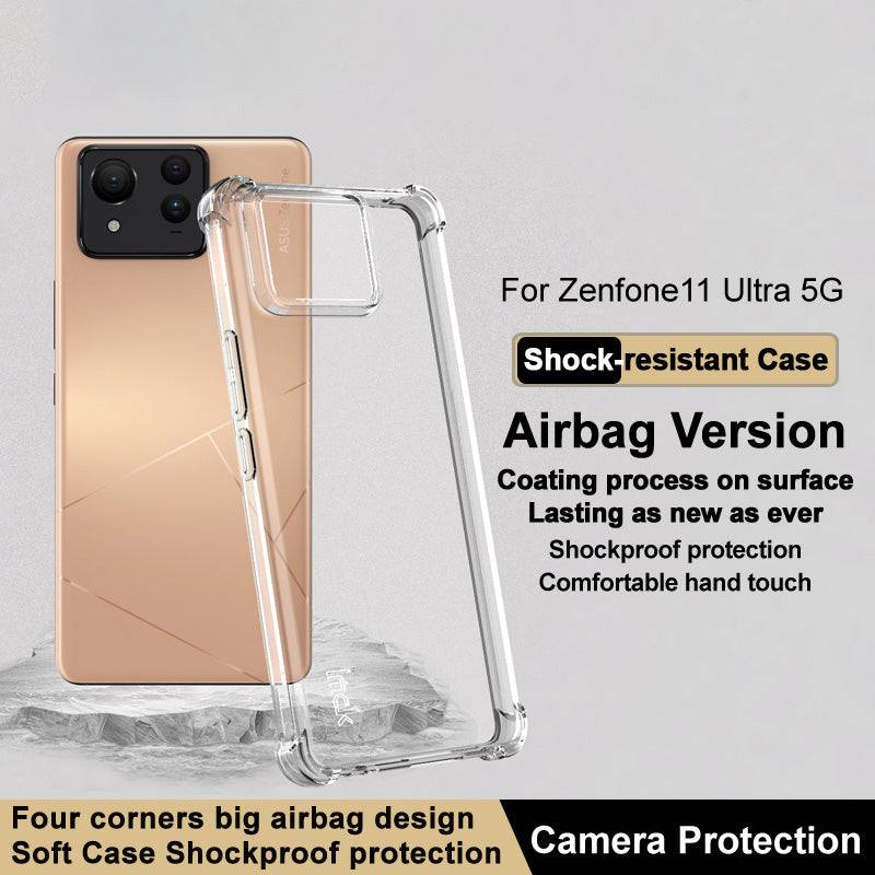 IMAK For Asus Zenfone 11 Ultra 5G Clear Case Airbag Corner Drop-proof TPU Phone Cover