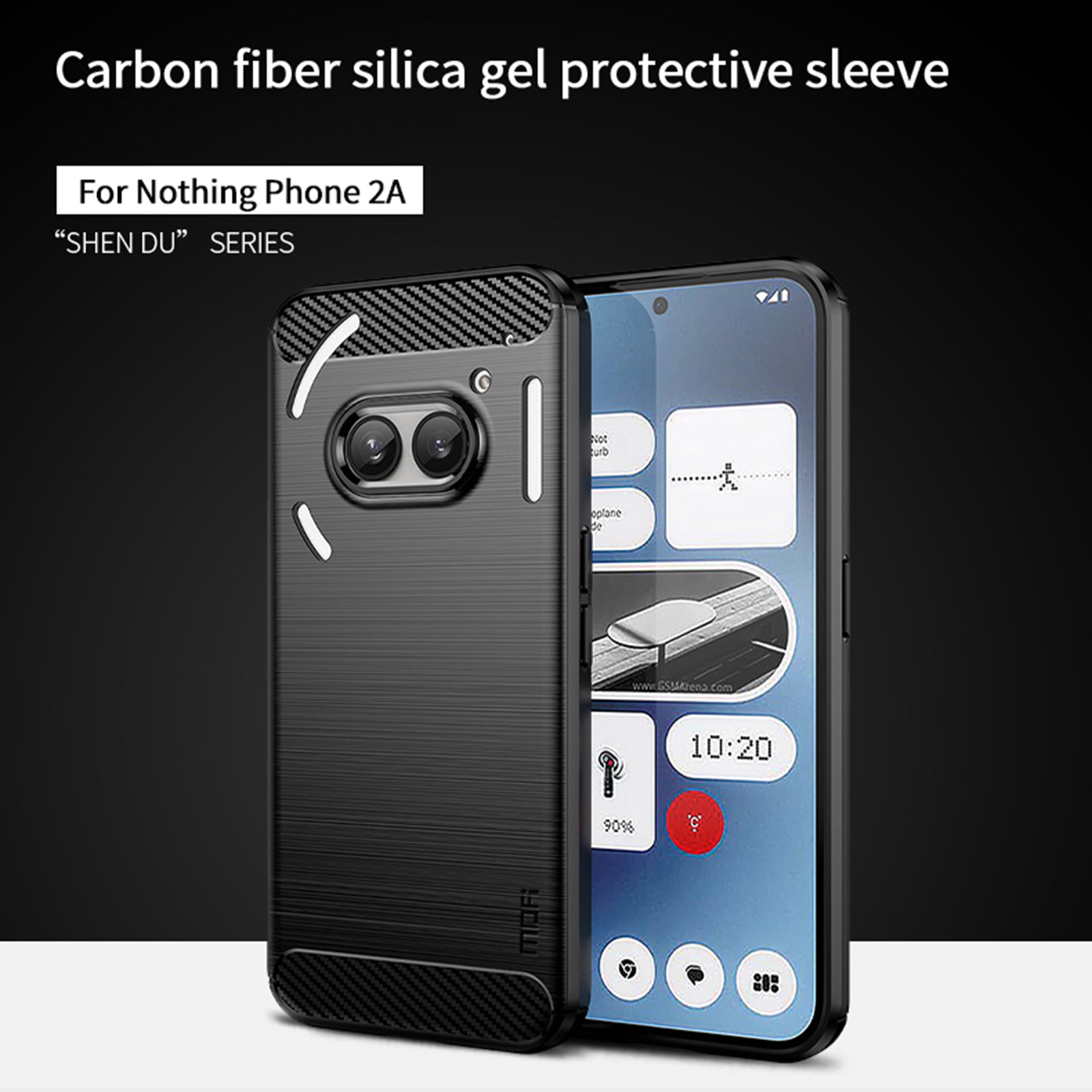 MOFI JK TPU Series-1 For Nothing Phone (2a) Cell Phone Cases Shock-Absorbent Brushed Cover