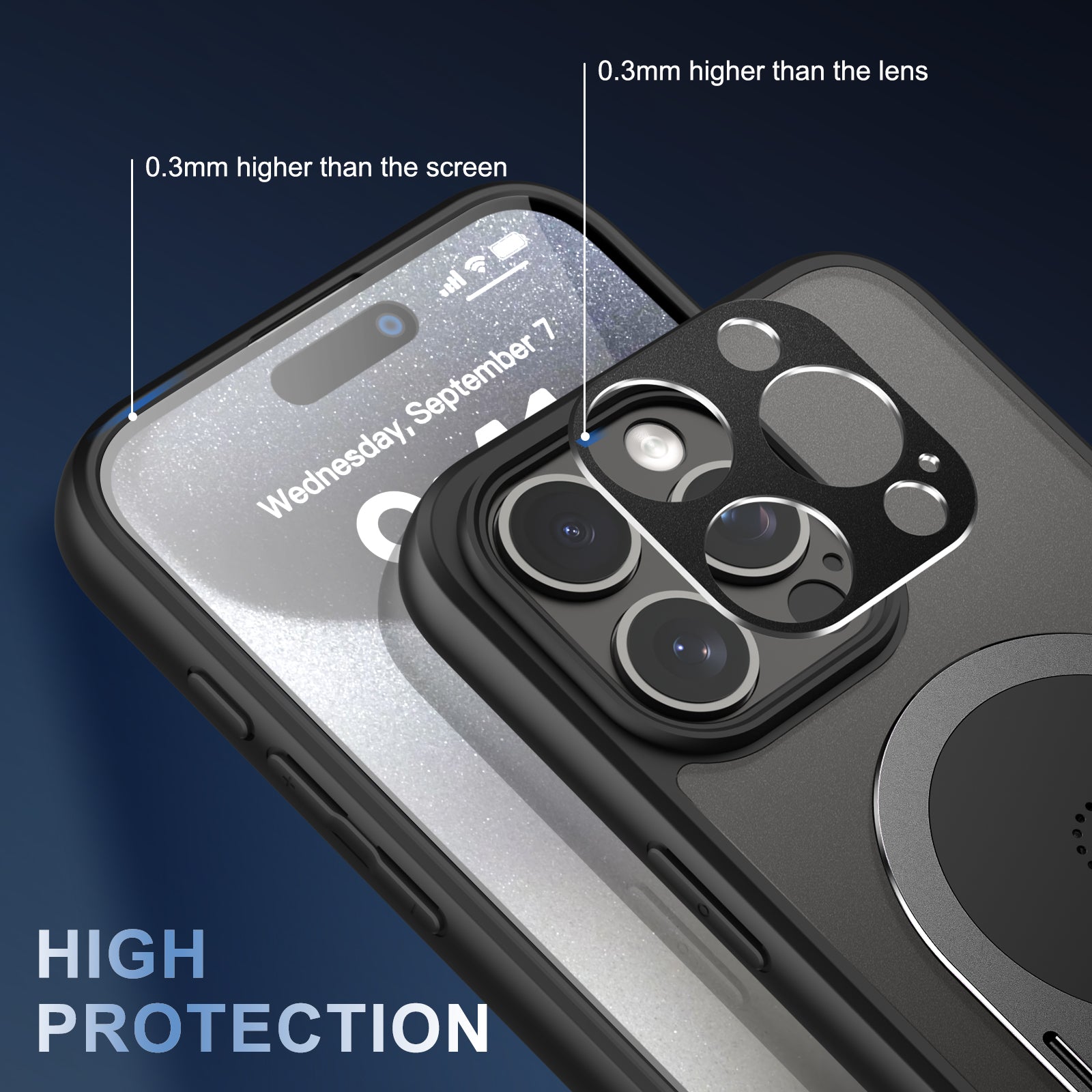 For iPhone 14 Pro Max Magnetic Case Graphene Heat Dissipation Kickstand Cover with Aromatherapy Tablet
