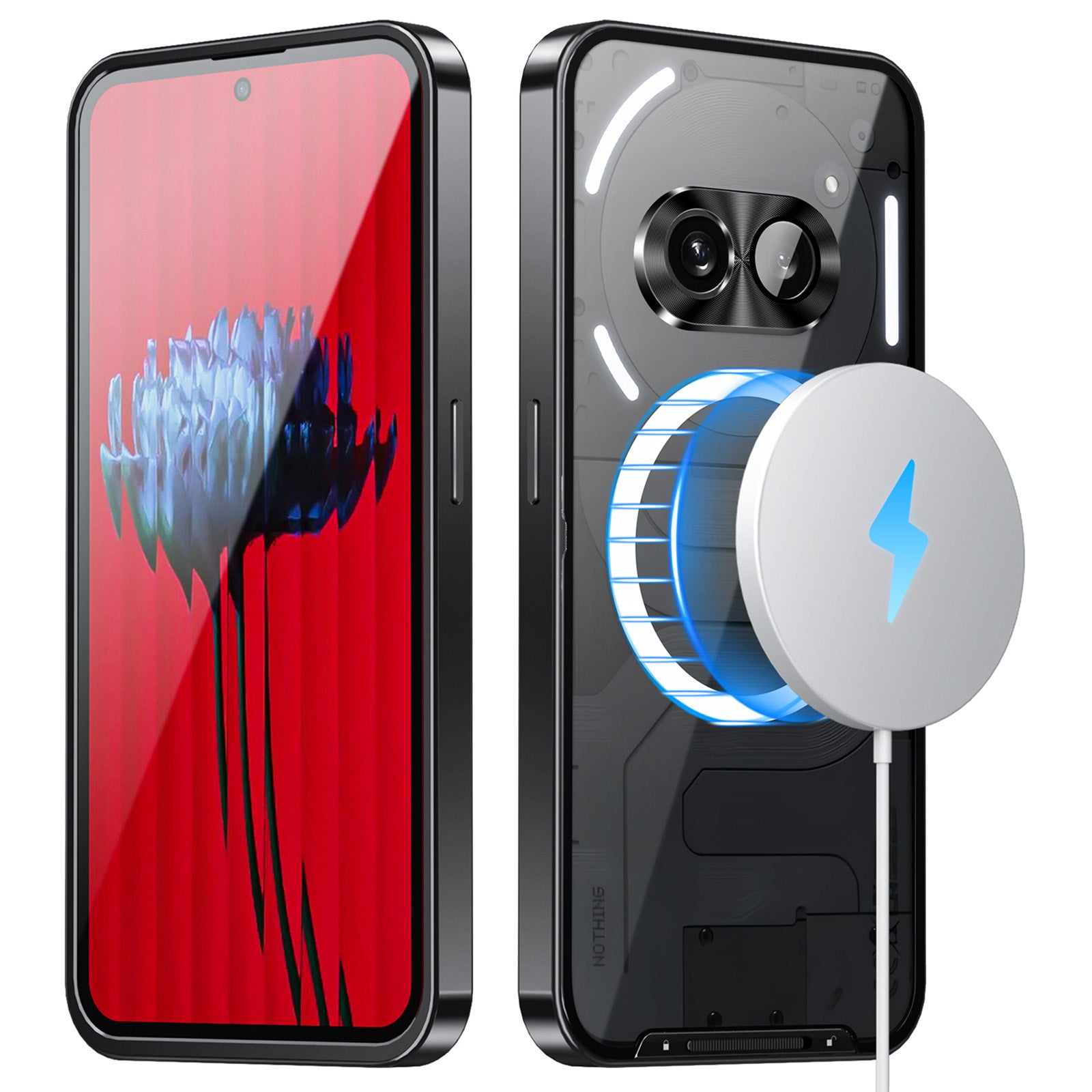 Magic Shield Magnetic Series For Nothing Phone (2a) Case Metal Frame Phone Cover Compatible with MagSafe